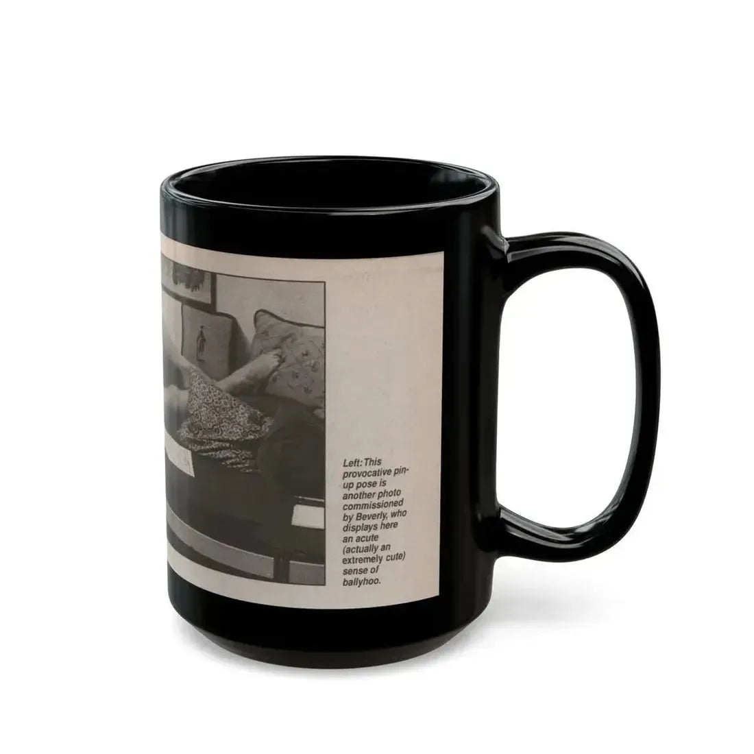Beverly Garland #122 - Filmfax Mag. Issue #60 Spring '97 - 1 B&W Photo (Vintage Female Icon) Black Coffee Mug - Go Mug Yourself