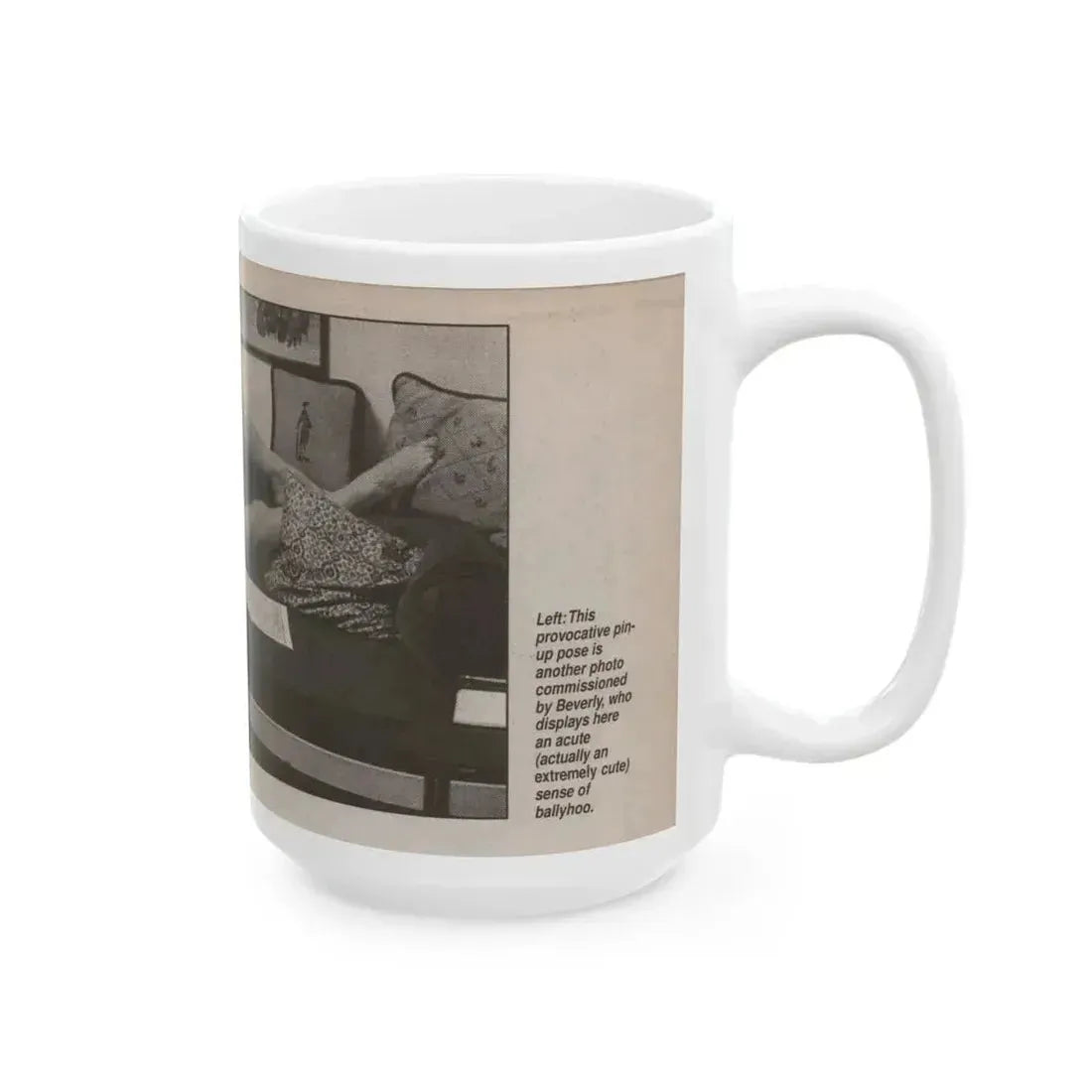 Beverly Garland #122 - Filmfax Mag. Issue #60 Spring '97 - 1 B&W Photo (Vintage Female Icon) White Coffee Mug - Go Mug Yourself