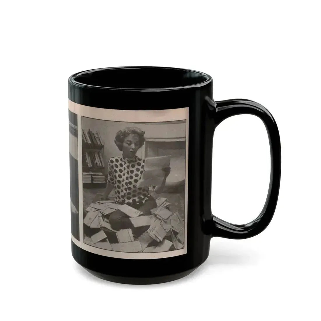 Beverly Garland #123 - Filmfax Mag. Issue #60 Spring '97 - 2 B&W Photos (Vintage Female Icon) Black Coffee Mug - Go Mug Yourself