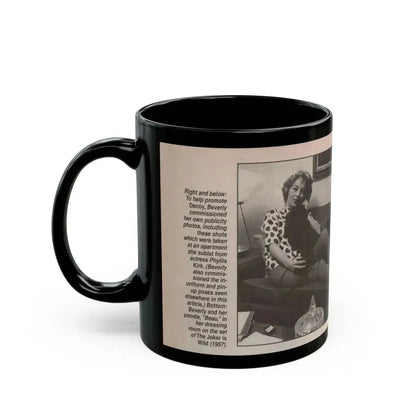 Beverly Garland #123 - Filmfax Mag. Issue #60 Spring '97 - 2 B&W Photos (Vintage Female Icon) Black Coffee Mug - Go Mug Yourself