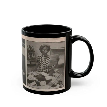 Beverly Garland #123 - Filmfax Mag. Issue #60 Spring '97 - 2 B&W Photos (Vintage Female Icon) Black Coffee Mug - Go Mug Yourself