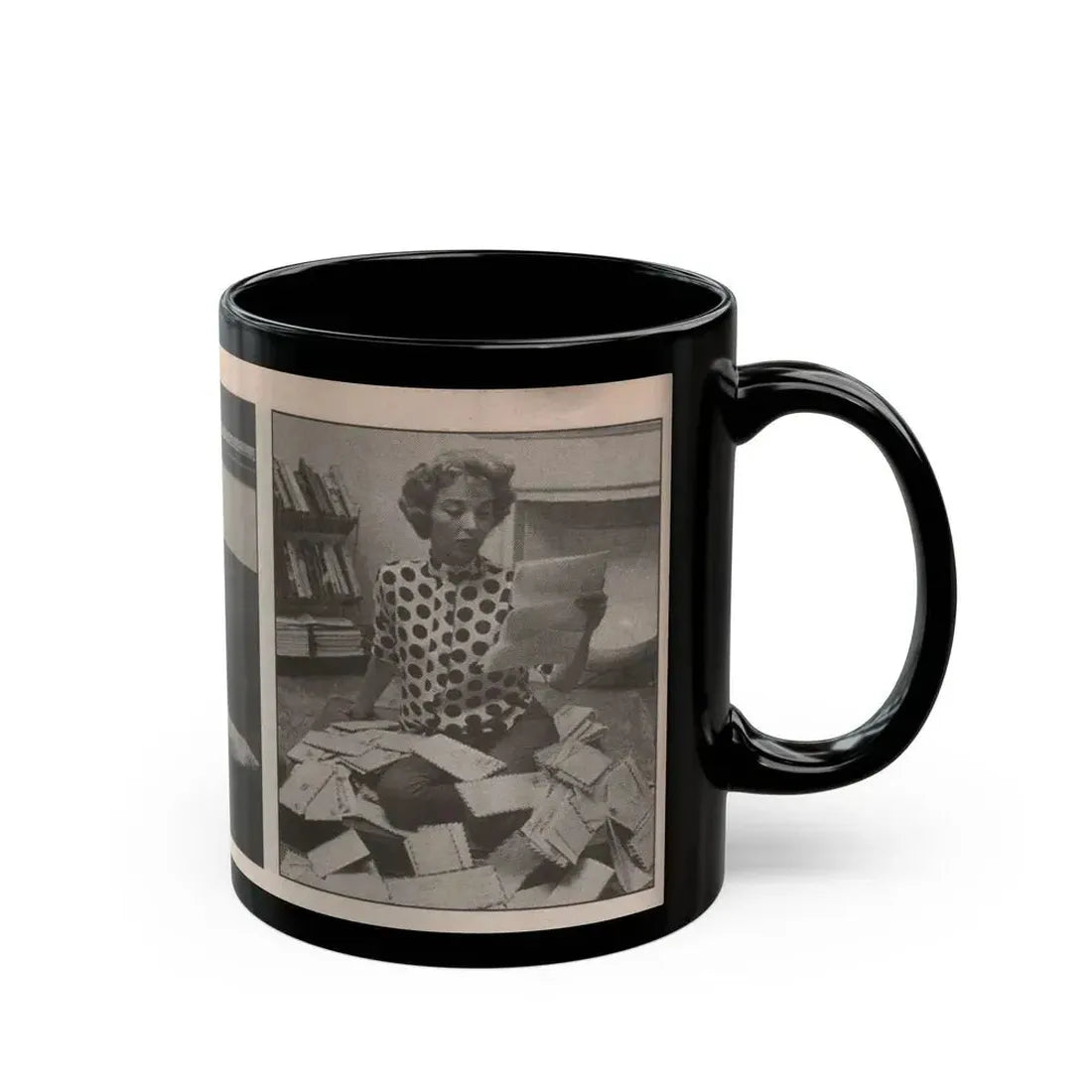 Beverly Garland #123 - Filmfax Mag. Issue #60 Spring '97 - 2 B&W Photos (Vintage Female Icon) Black Coffee Mug - Go Mug Yourself