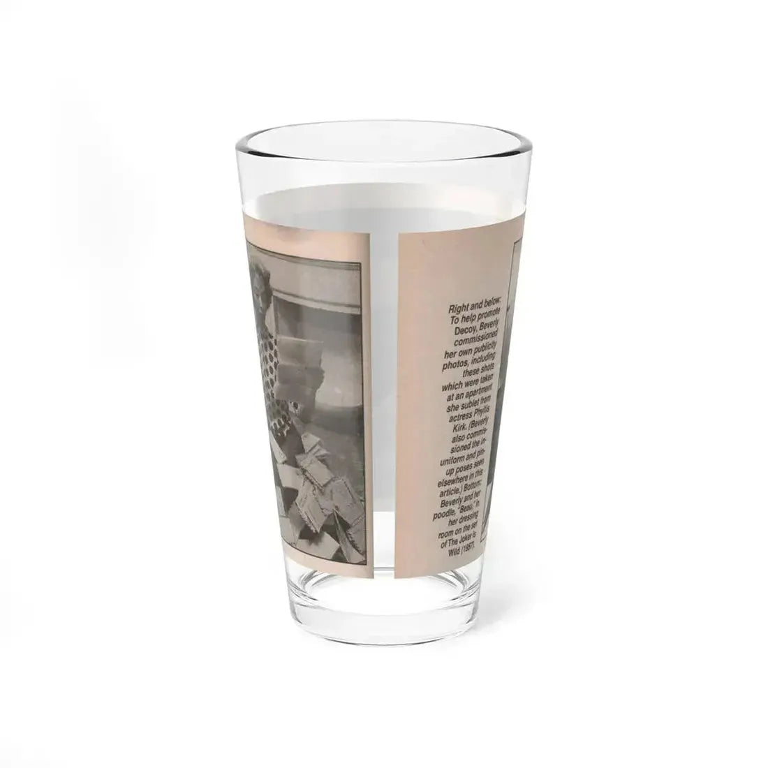 Beverly Garland #123 - Filmfax Mag. Issue #60 Spring '97 - 2 B&W Photos (Vintage Female Icon) Pint Glass 16oz - Go Mug Yourself