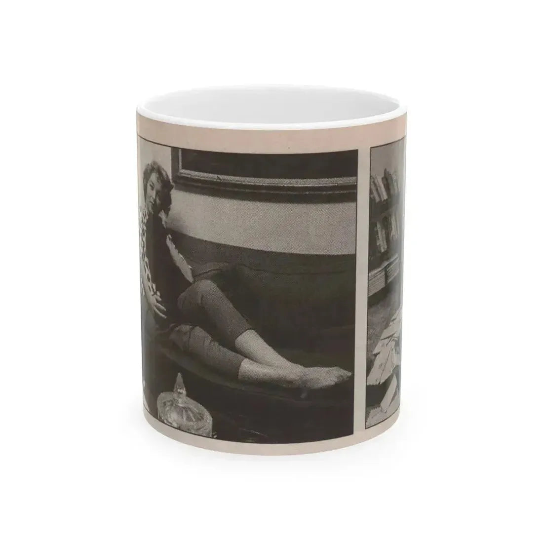 Beverly Garland #123 - Filmfax Mag. Issue #60 Spring '97 - 2 B&W Photos (Vintage Female Icon) White Coffee Mug 11oz - Go Mug Yourself