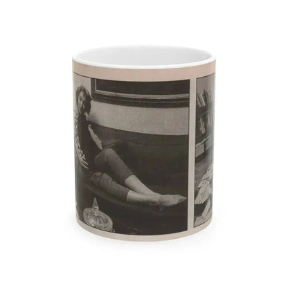 Beverly Garland #123 - Filmfax Mag. Issue #60 Spring '97 - 2 B&W Photos (Vintage Female Icon) White Coffee Mug 11oz - Go Mug Yourself