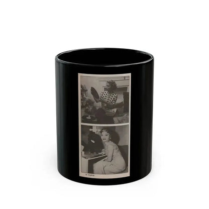 Beverly Garland #124 - Filmfax Mag. Issue #60 Spring '97 - 2 B&W Photos (Vintage Female Icon) Black Coffee Mug 11oz - Go Mug Yourself