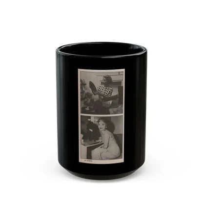 Beverly Garland #124 - Filmfax Mag. Issue #60 Spring '97 - 2 B&W Photos (Vintage Female Icon) Black Coffee Mug 15oz - Go Mug Yourself