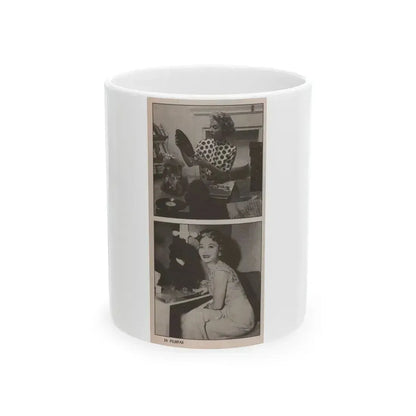Beverly Garland #124 - Filmfax Mag. Issue #60 Spring '97 - 2 B&W Photos (Vintage Female Icon) White Coffee Mug 11oz - Go Mug Yourself