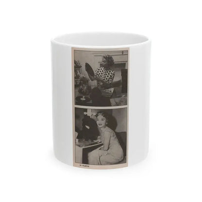 Beverly Garland #124 - Filmfax Mag. Issue #60 Spring '97 - 2 B&W Photos (Vintage Female Icon) White Coffee Mug 11oz - Go Mug Yourself