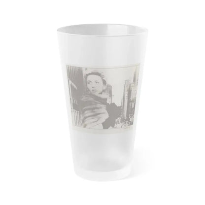 Beverly Garland #125 - Filmfax Mag. Issue #60 Spring '97 - 1 B&W Photo (Vintage Female Icon) Frosted Pint Glass 16oz 16oz Frosted - Go Mug Yourself