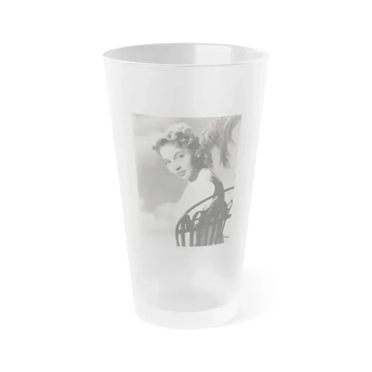 Beverly Garland #129 - 8x10 B&W Glamour Portrait (Vintage Female Icon) Frosted Pint Glass 16oz 16oz Frosted - Go Mug Yourself