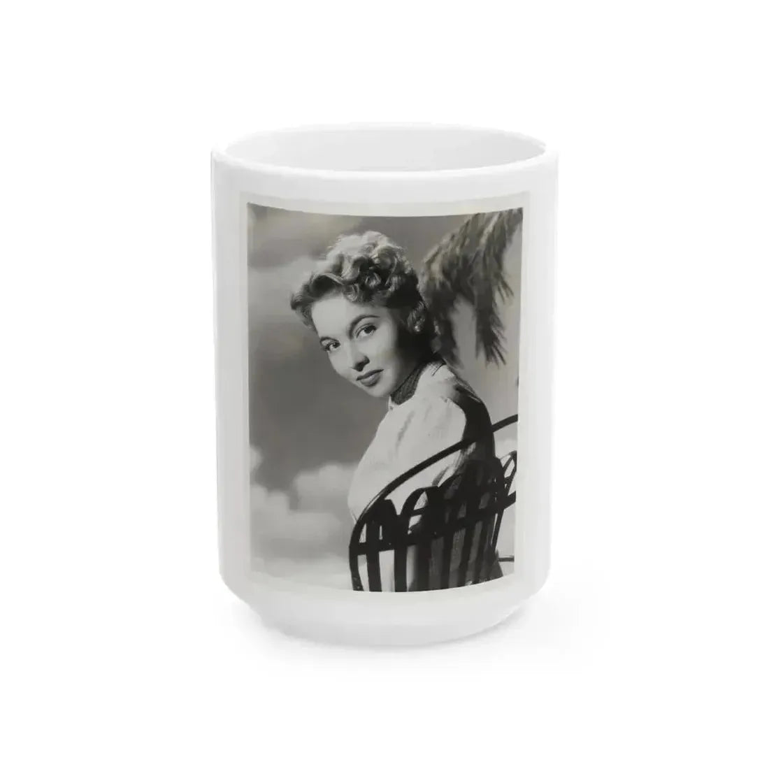 Beverly Garland #129 - 8x10 B&W Glamour Portrait (Vintage Female Icon) White Coffee Mug 15oz - Go Mug Yourself