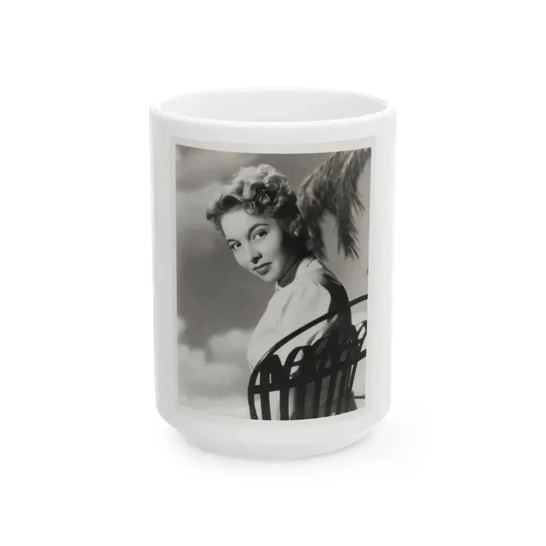 Beverly Garland #129 - 8x10 B&W Glamour Portrait (Vintage Female Icon) White Coffee Mug - Go Mug Yourself
