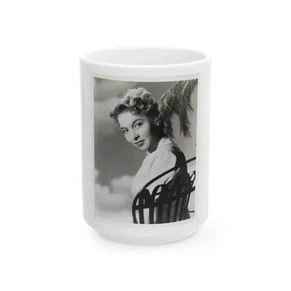 Beverly Garland #129 - 8x10 B&W Glamour Portrait (Vintage Female Icon) White Coffee Mug - Go Mug Yourself
