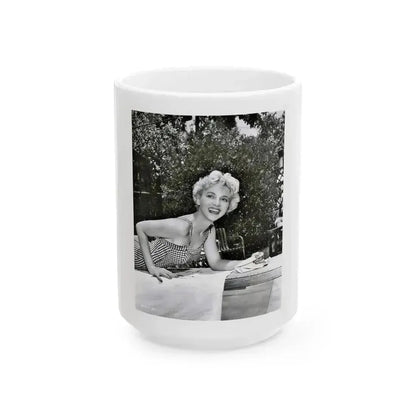 Beverly Garland #138 (Vintage Female Icon) White Coffee Mug 15oz - Go Mug Yourself