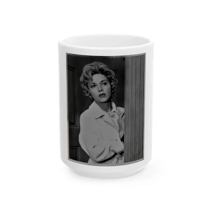 Beverly Garland #139 (Vintage Female Icon) White Coffee Mug 15oz - Go Mug Yourself