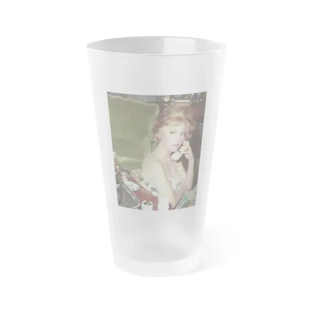 Beverly Garland #140 (Vintage Female Icon) Frosted Pint Glass 16oz 16oz Frosted - Go Mug Yourself