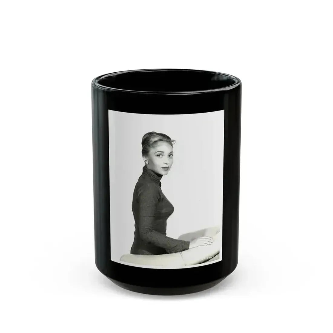 Beverly Garland #143 (Vintage Female Icon) Black Coffee Mug 15oz - Go Mug Yourself