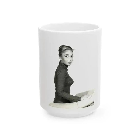 Beverly Garland #143 (Vintage Female Icon) White Coffee Mug 15oz - Go Mug Yourself
