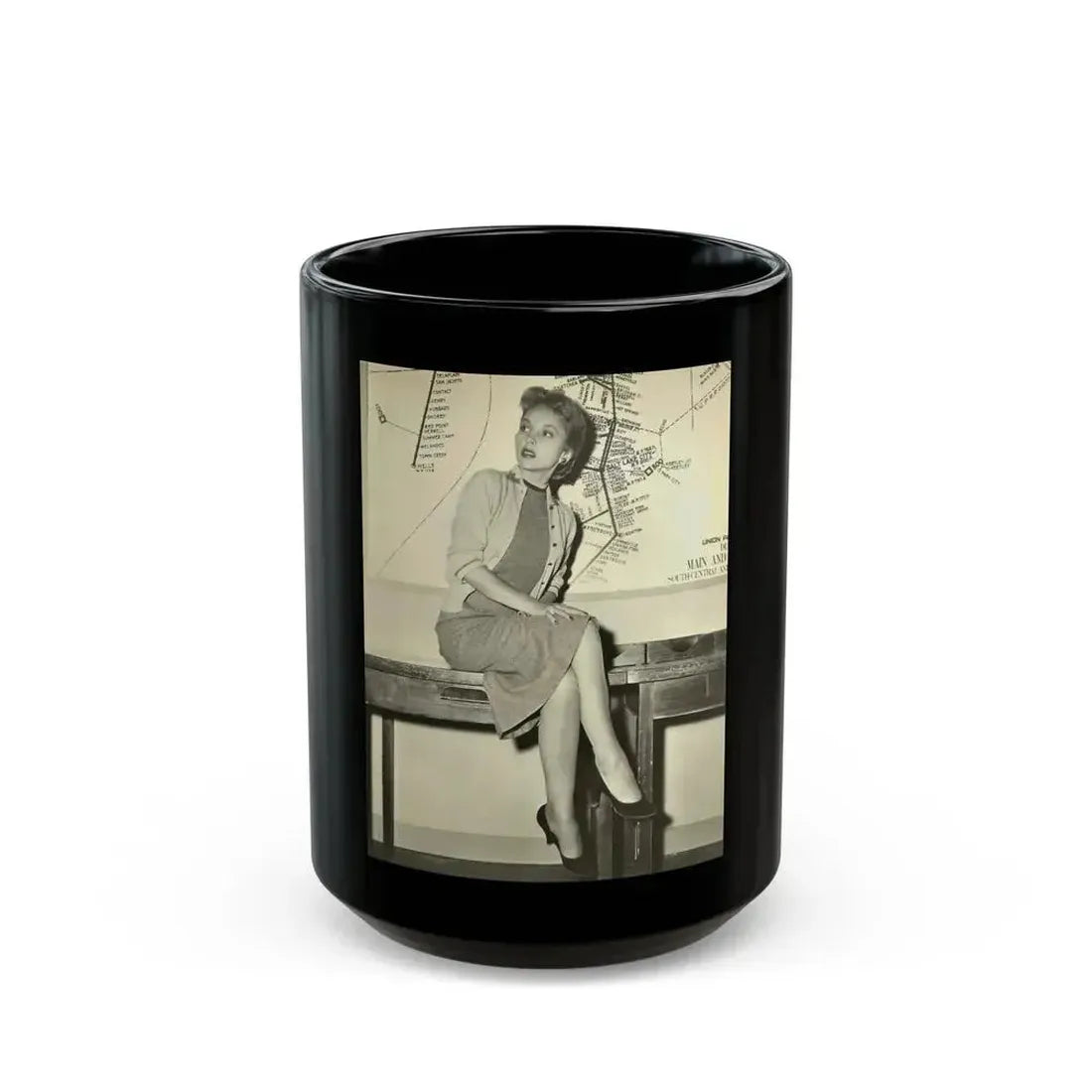 Beverly Garland #148 (Vintage Female Icon) Black Coffee Mug 15oz - Go Mug Yourself