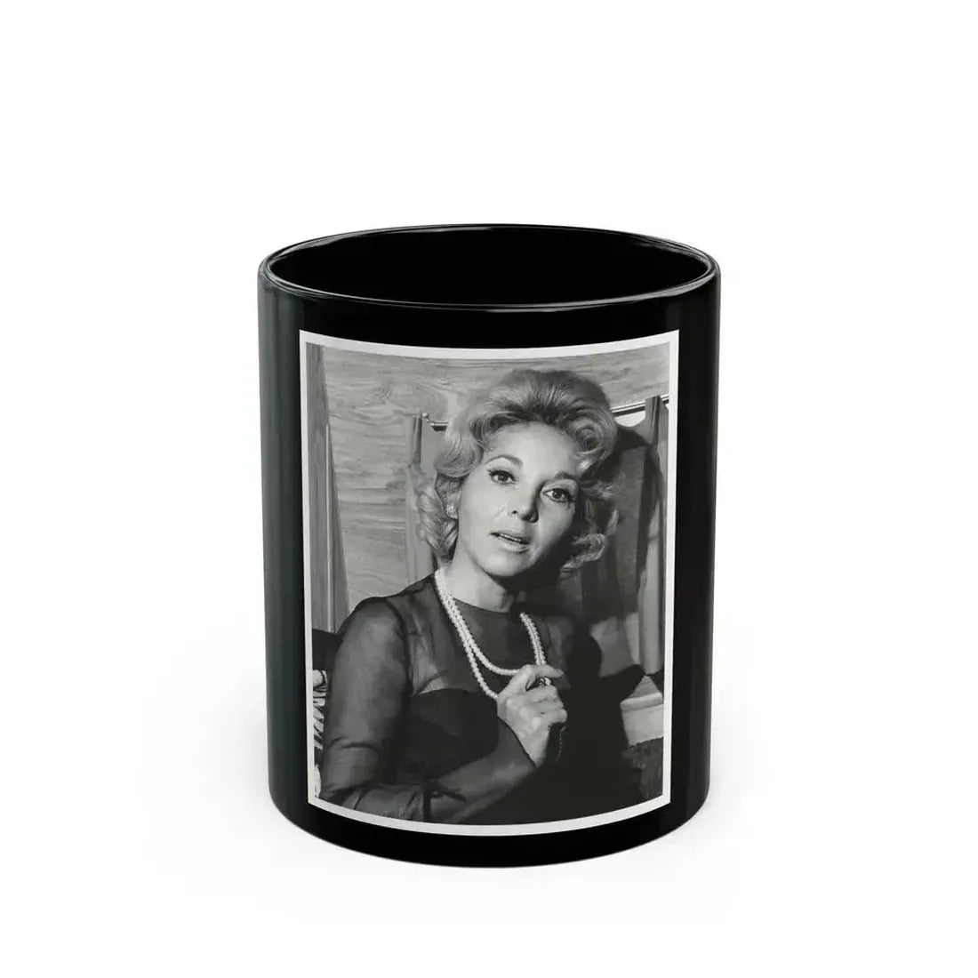 Beverly Garland #23 (Vintage Female Icon) Black Coffee Mug 11oz - Go Mug Yourself
