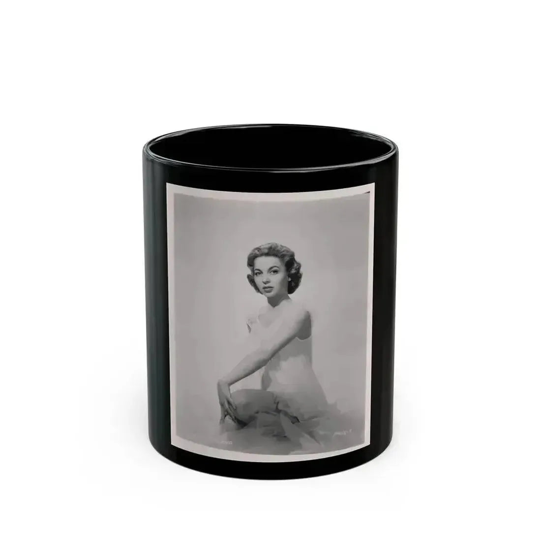 Beverly Garland #26 - 8x10 B&W Glamour Almost Full Body (Vintage Female Icon) Black Coffee Mug 11oz - Go Mug Yourself