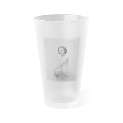 Beverly Garland #26 - 8x10 B&W Glamour Almost Full Body (Vintage Female Icon) Frosted Pint Glass 16oz 16oz Frosted - Go Mug Yourself