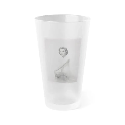 Beverly Garland #26 - 8x10 B&W Glamour Almost Full Body (Vintage Female Icon) Frosted Pint Glass 16oz 16oz Frosted - Go Mug Yourself