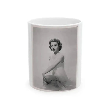 Beverly Garland #26 - 8x10 B&W Glamour Almost Full Body (Vintage Female Icon) White Coffee Mug 11oz - Go Mug Yourself