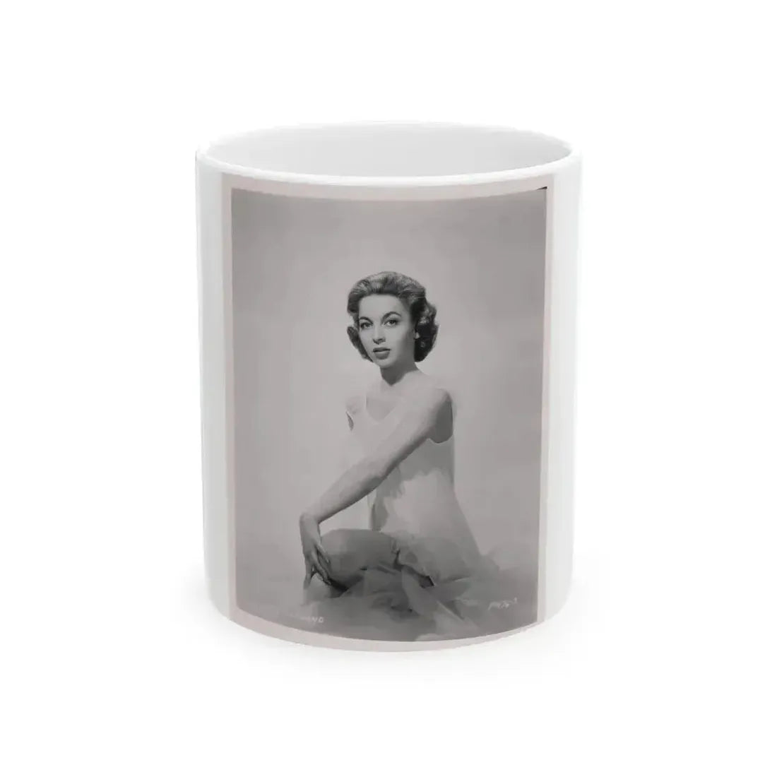 Beverly Garland #26 - 8x10 B&W Glamour Almost Full Body (Vintage Female Icon) White Coffee Mug 11oz - Go Mug Yourself