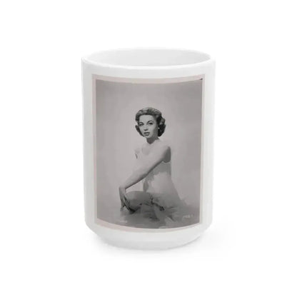 Beverly Garland #26 - 8x10 B&W Glamour Almost Full Body (Vintage Female Icon) White Coffee Mug 15oz - Go Mug Yourself