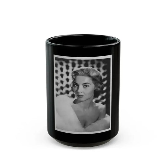 Beverly Garland #32 - 7x9 Vintage B&W Head & Shoulder Glamour Promo Photo from 9-3-57_1 (Vintage Female Icon) Black Coffee Mug 15oz - Go Mug Yourself