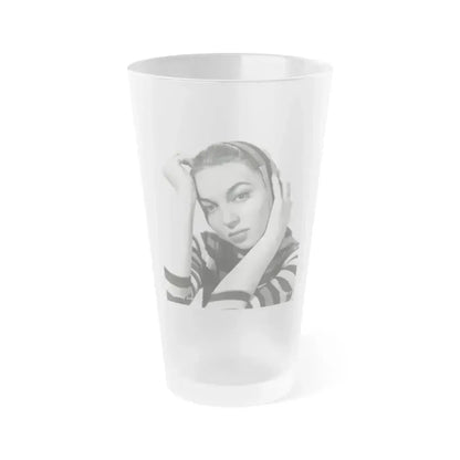 Beverly Garland #33 (Vintage Female Icon) Frosted Pint Glass 16oz 16oz Frosted - Go Mug Yourself