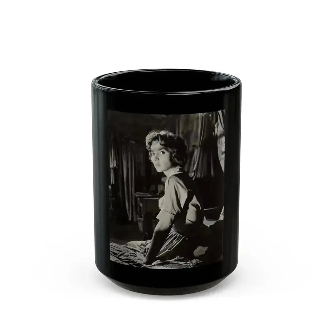 Beverly Garland #37 (Vintage Female Icon) Black Coffee Mug 15oz - Go Mug Yourself