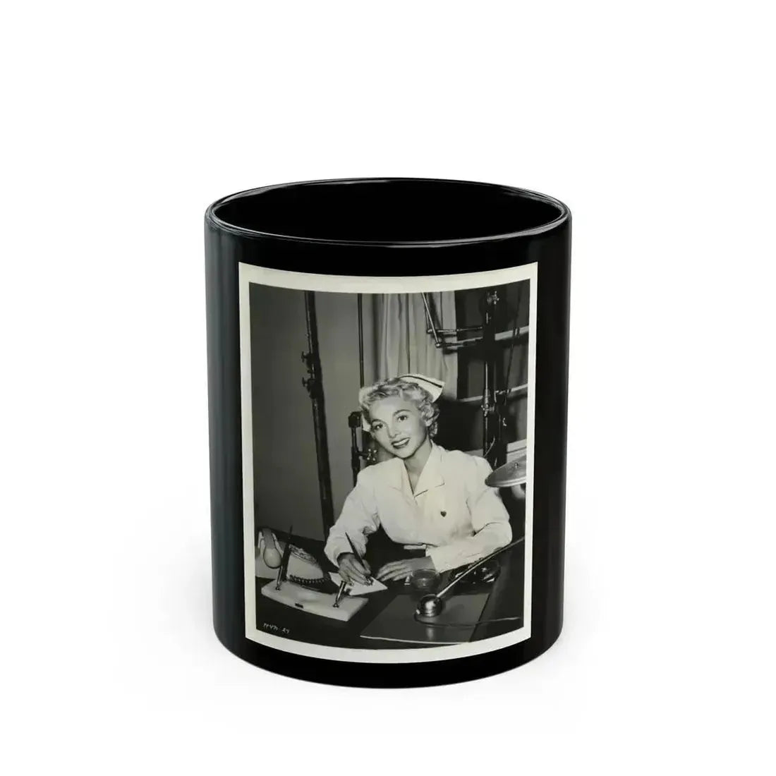 Beverly Garland #42 (Vintage Female Icon) Black Coffee Mug 11oz - Go Mug Yourself
