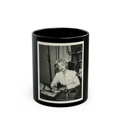 Beverly Garland #42 (Vintage Female Icon) Black Coffee Mug 11oz - Go Mug Yourself