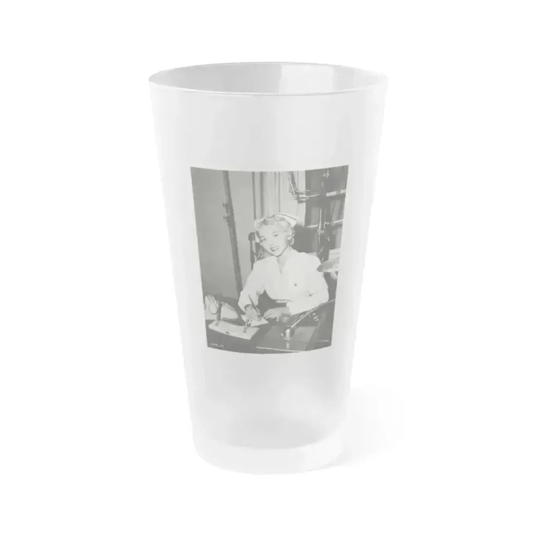 Beverly Garland #42 (Vintage Female Icon) Frosted Pint Glass 16oz 16oz Frosted - Go Mug Yourself