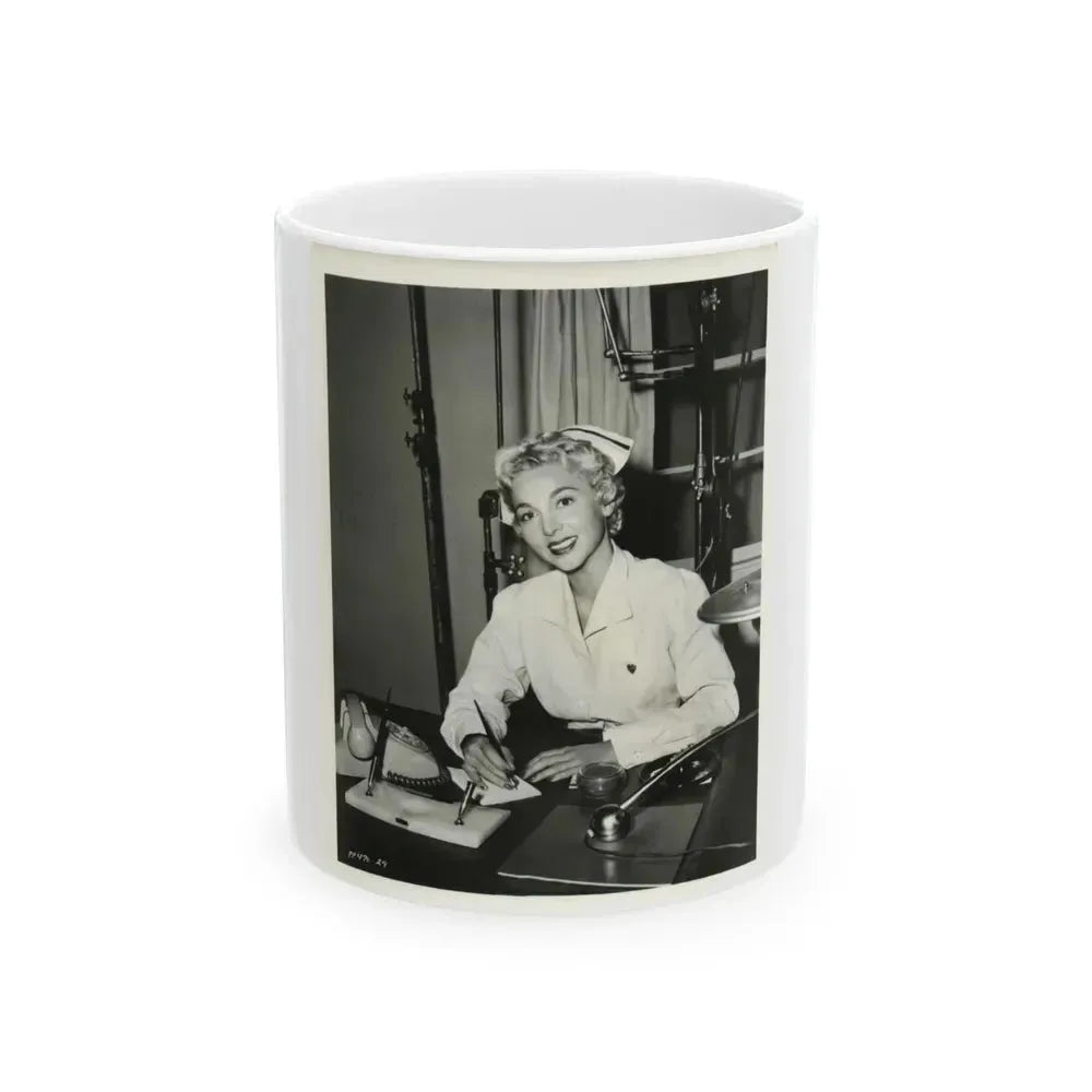 Beverly Garland #42 (Vintage Female Icon) White Coffee Mug 11oz - Go Mug Yourself