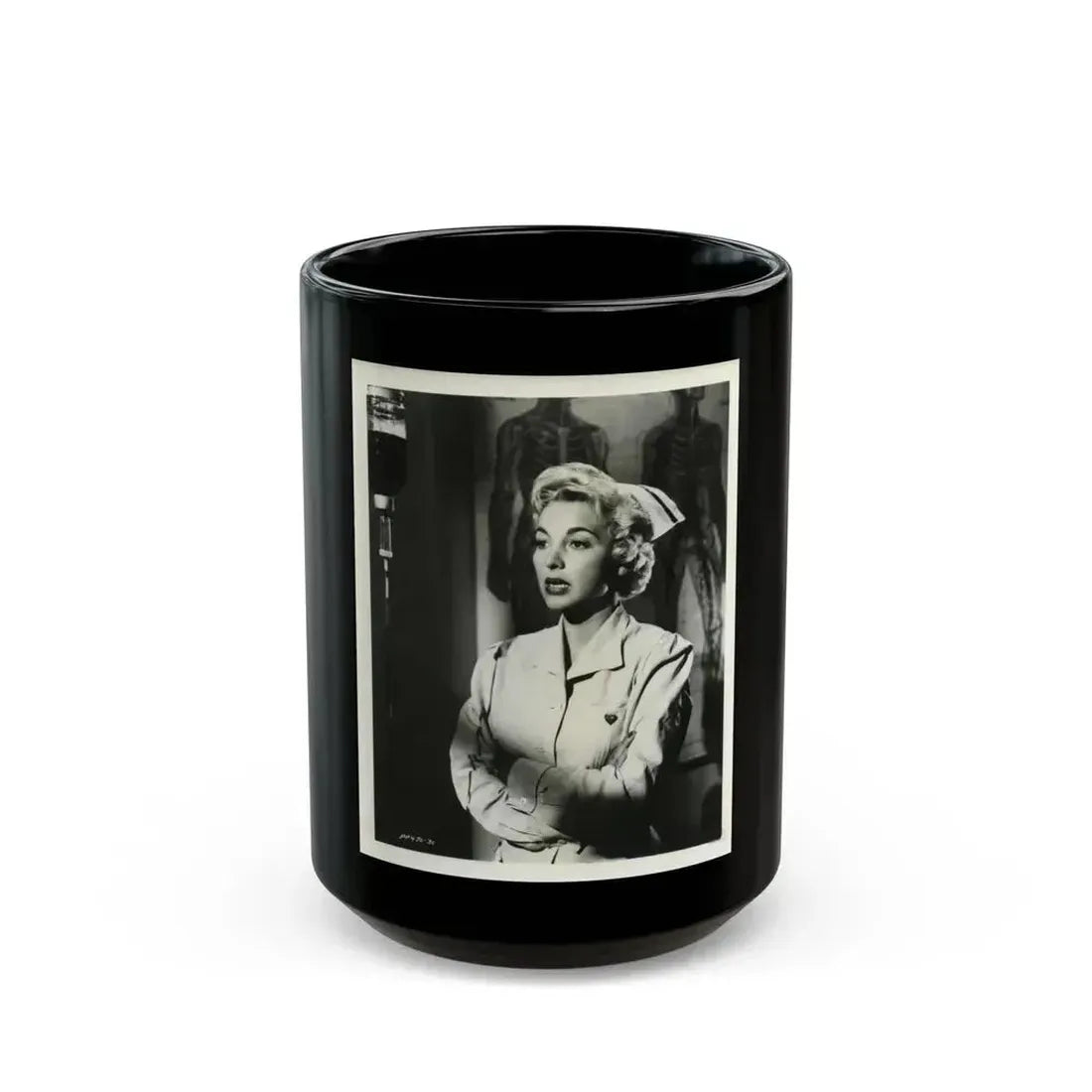Beverly Garland #43 (Vintage Female Icon) Black Coffee Mug 15oz - Go Mug Yourself