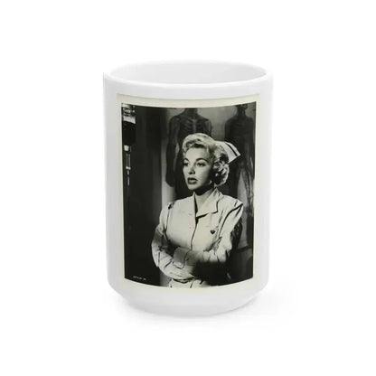 Beverly Garland #43 (Vintage Female Icon) White Coffee Mug 15oz - Go Mug Yourself
