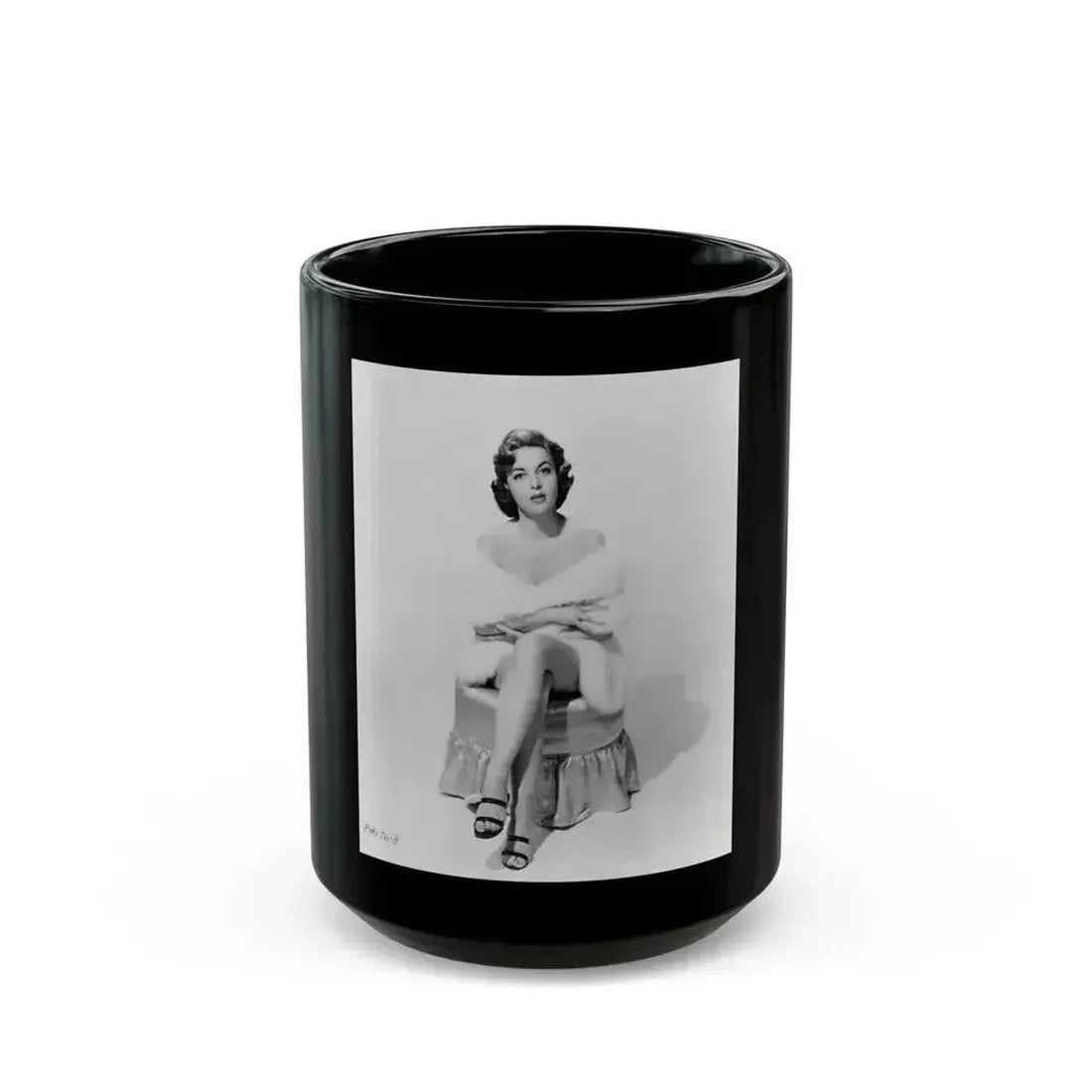 Beverly Garland #49 - 8x10 B&W Glamour Full Body Photo (Vintage Female Icon) Black Coffee Mug 15oz - Go Mug Yourself