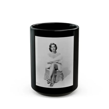 Beverly Garland #49 - 8x10 B&W Glamour Full Body Photo (Vintage Female Icon) Black Coffee Mug 15oz - Go Mug Yourself
