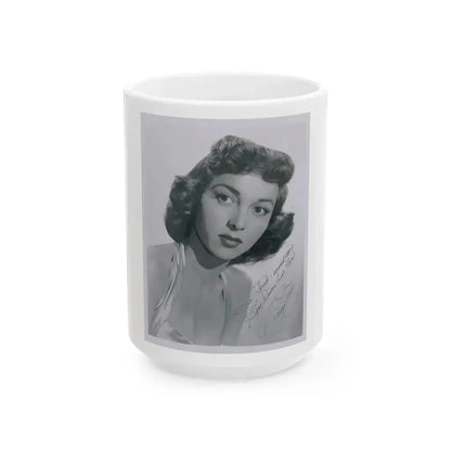 Beverly Garland #50 (Vintage Female Icon) White Coffee Mug 15oz - Go Mug Yourself