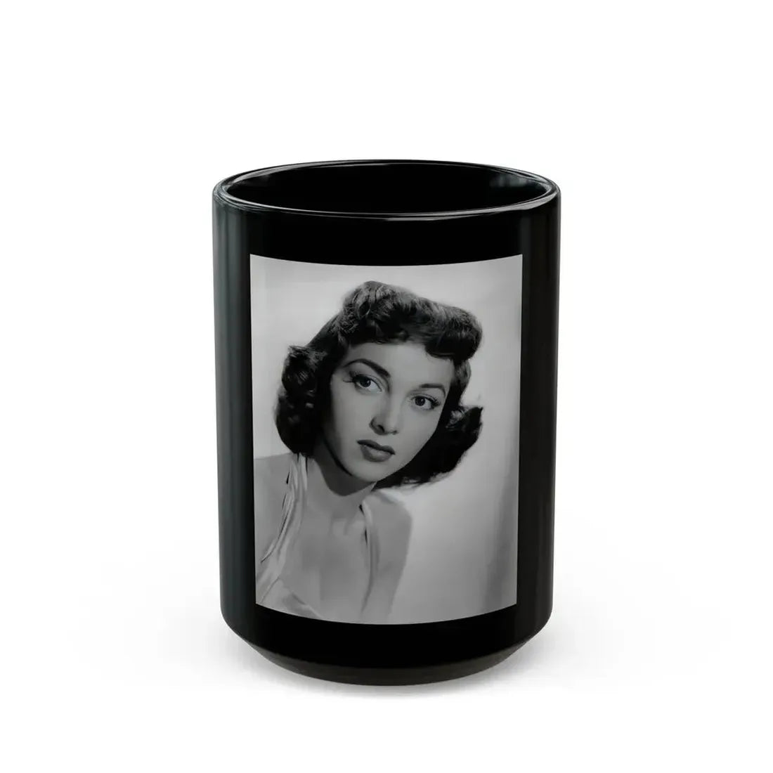Beverly Garland #50_2 (Vintage Female Icon) Black Coffee Mug 15oz - Go Mug Yourself