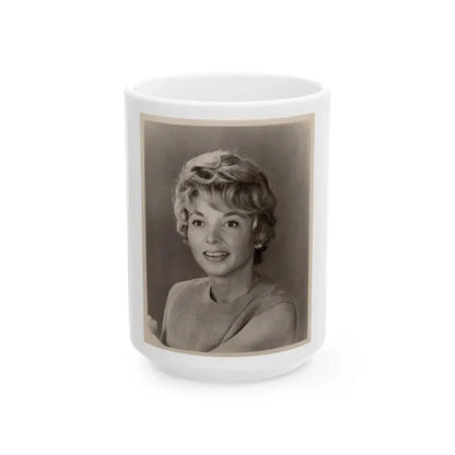 Beverly Garland #56 (Vintage Female Icon) White Coffee Mug 15oz - Go Mug Yourself