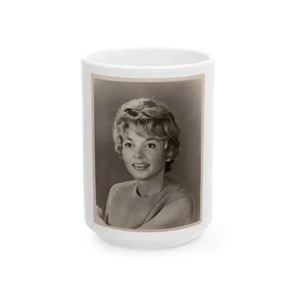 Beverly Garland #56 (Vintage Female Icon) White Coffee Mug 15oz - Go Mug Yourself