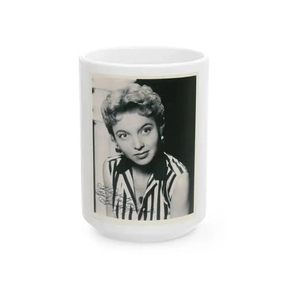 Beverly Garland #64 (Vintage Female Icon) White Coffee Mug 15oz - Go Mug Yourself