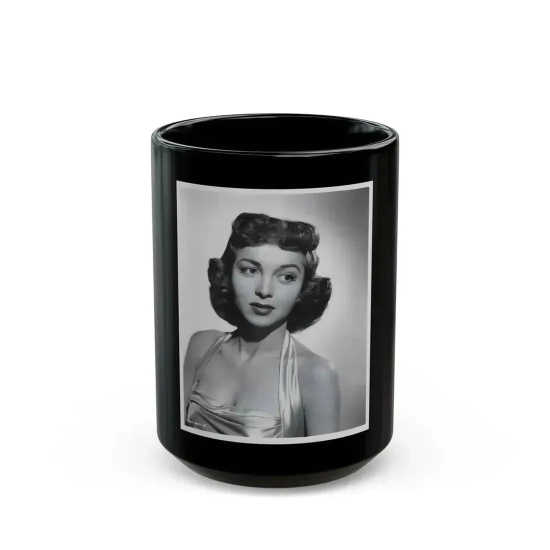 Beverly Garland #69 (Vintage Female Icon) Black Coffee Mug 15oz - Go Mug Yourself