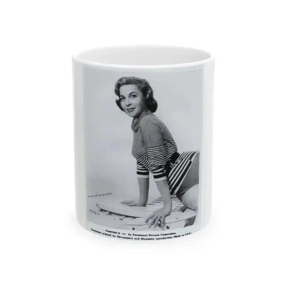 Beverly Garland #71 - B&W 1959 Paramount Original Glamour Photo (Vintage Female Icon) White Coffee Mug 11oz - Go Mug Yourself
