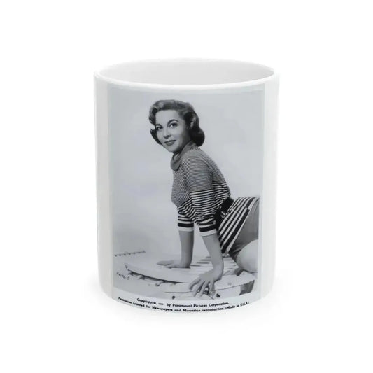 Beverly Garland #71 - B&W 1959 Paramount Original Glamour Photo (Vintage Female Icon) White Coffee Mug 11oz - Go Mug Yourself